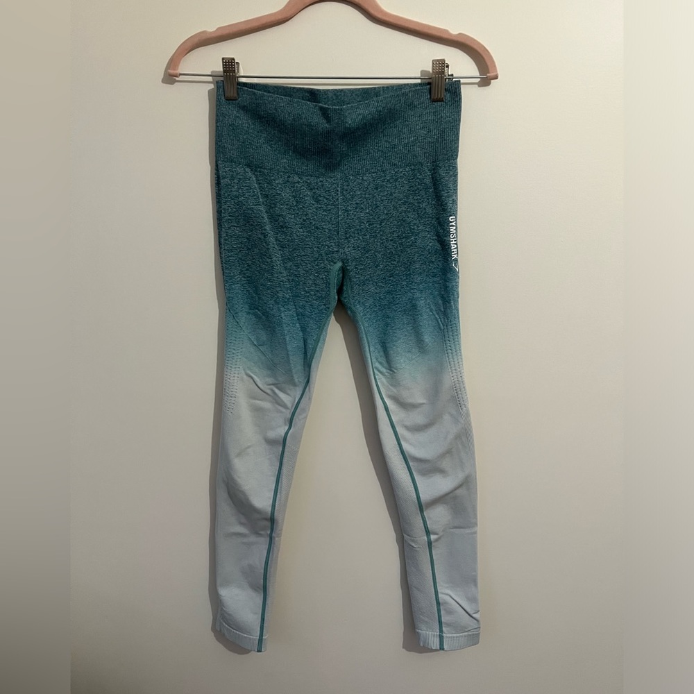 Gym Shark Teal Ombre 2 Piece Set Size small & XS - Picture 2 of 6